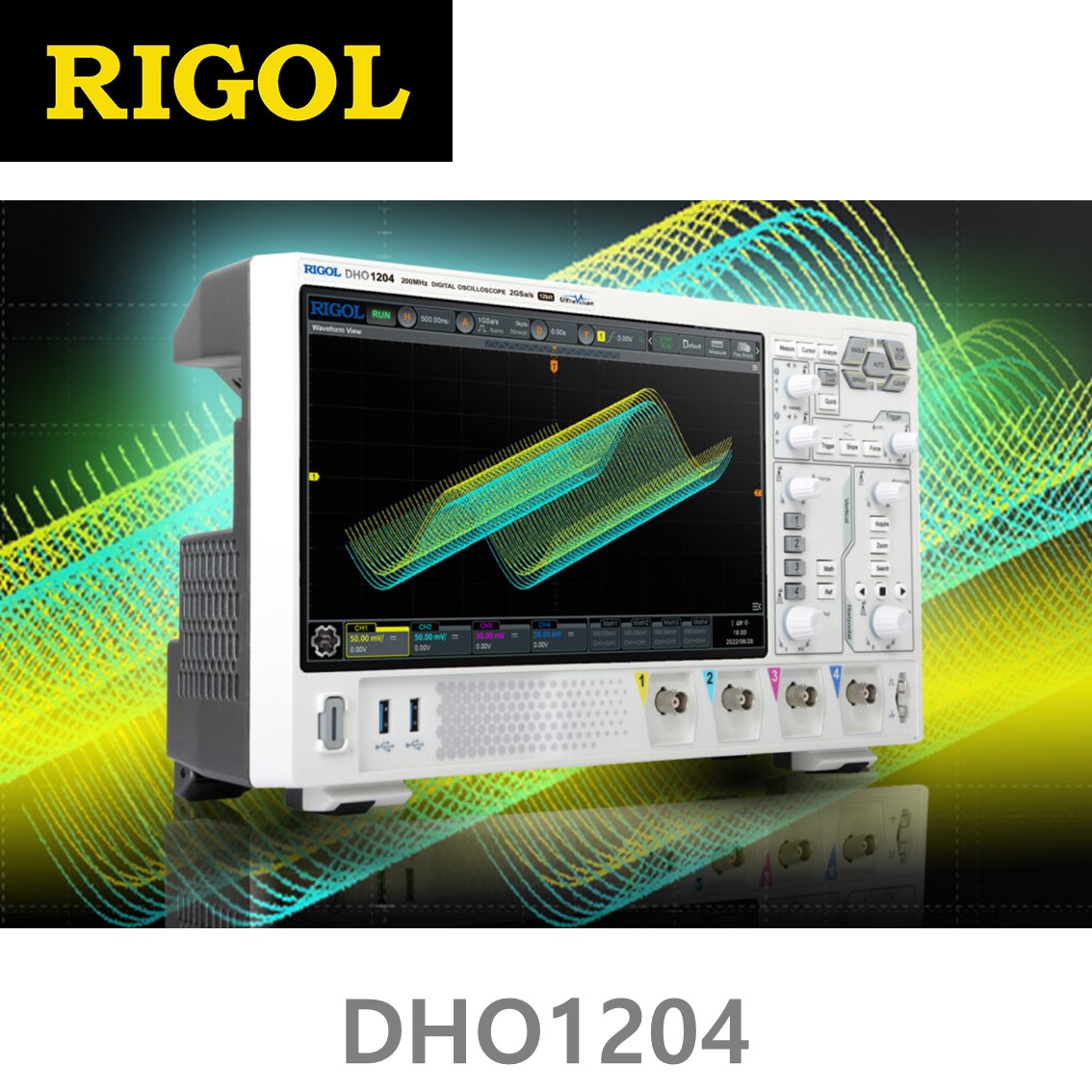 [ RIGOL DHO1204 ] 4ch 200MHz 2GSa/s 100Mpts(option), 오실로스코프