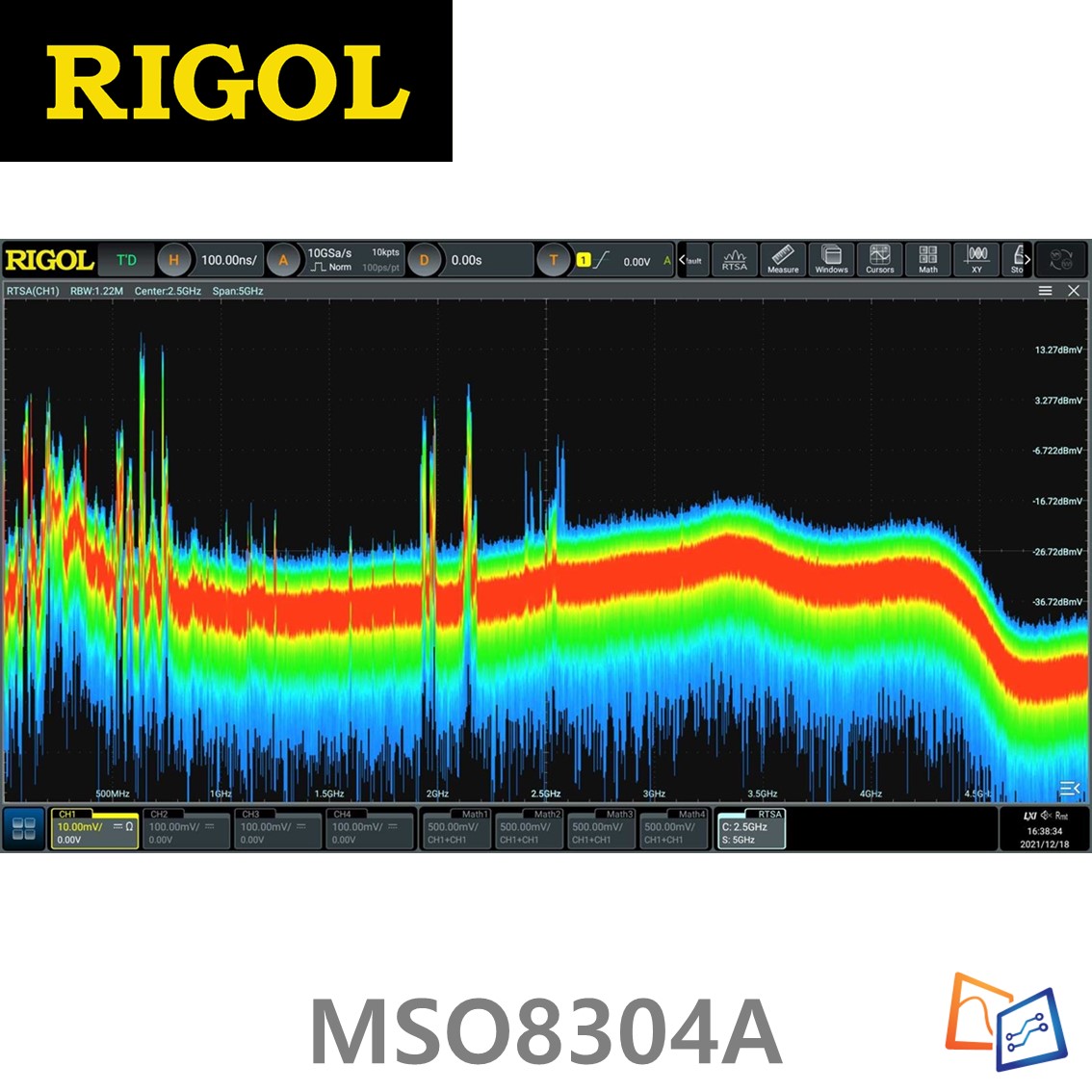 [ RIGOL DS70304 ] 3GHz 4채널 20GSa/s 1000000 wfms/s 디지털 오실로스코프