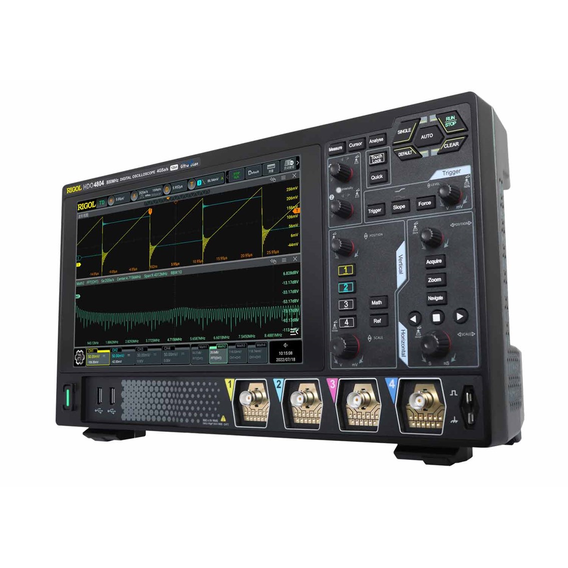 RIGOL DHO4404  4채널, 5GHz, 20GSa/s 디지털 오실로스코프