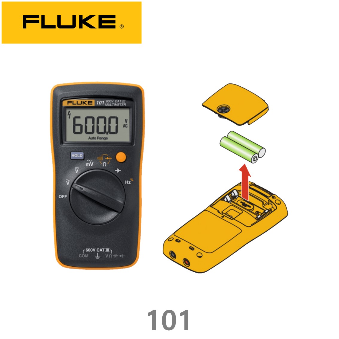 [ Fluke101 KIT ] 포켓 테스터기 멀티테스터기 플루크 101 ( 자석스트랩 포함)