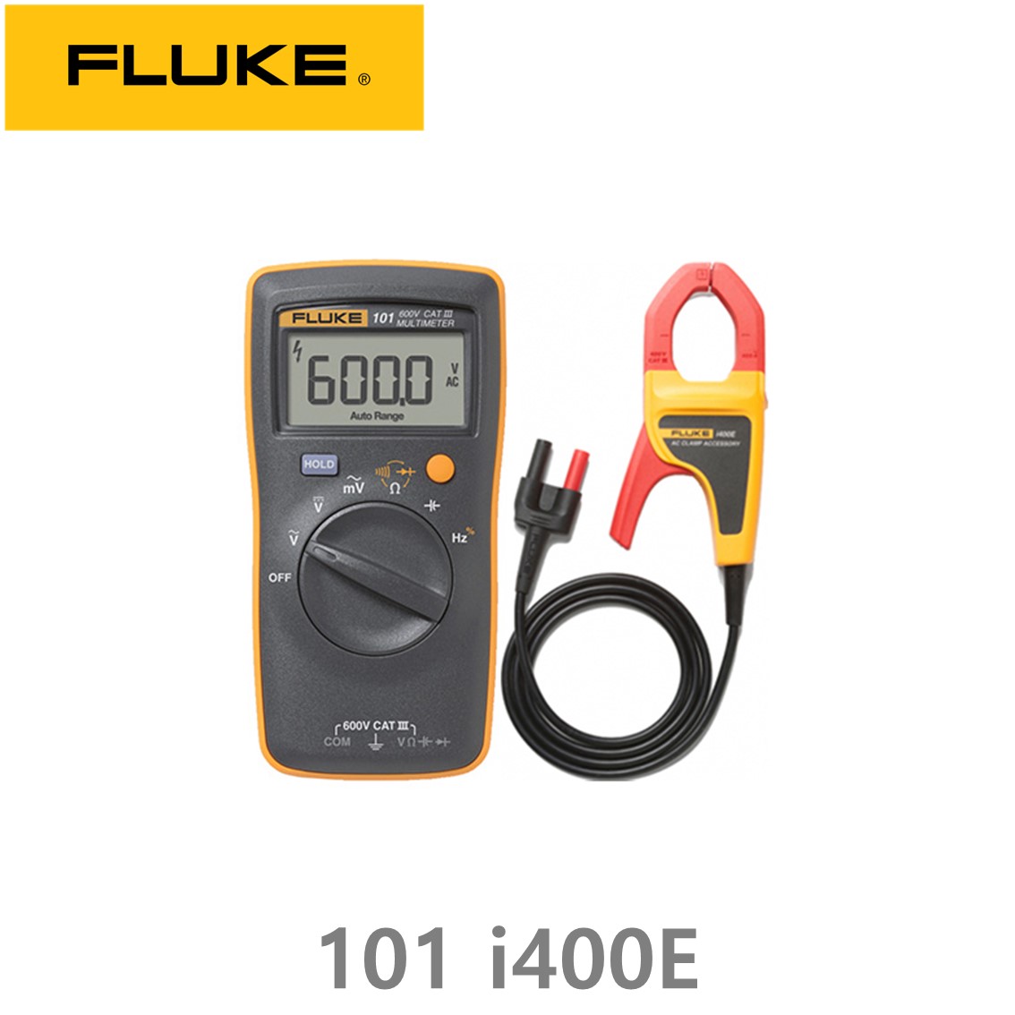FLUKE 101 i400E   정품 포켓 테스터기 멀티테스터기 ( 클램프 AC전류프로브 포함 )
