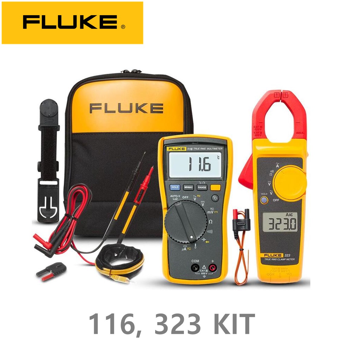 FLUKE 116, 323 KIT  디지탈 멀티미터, 정품 116/323 콤보 키트 ( 클램프미터 포함)