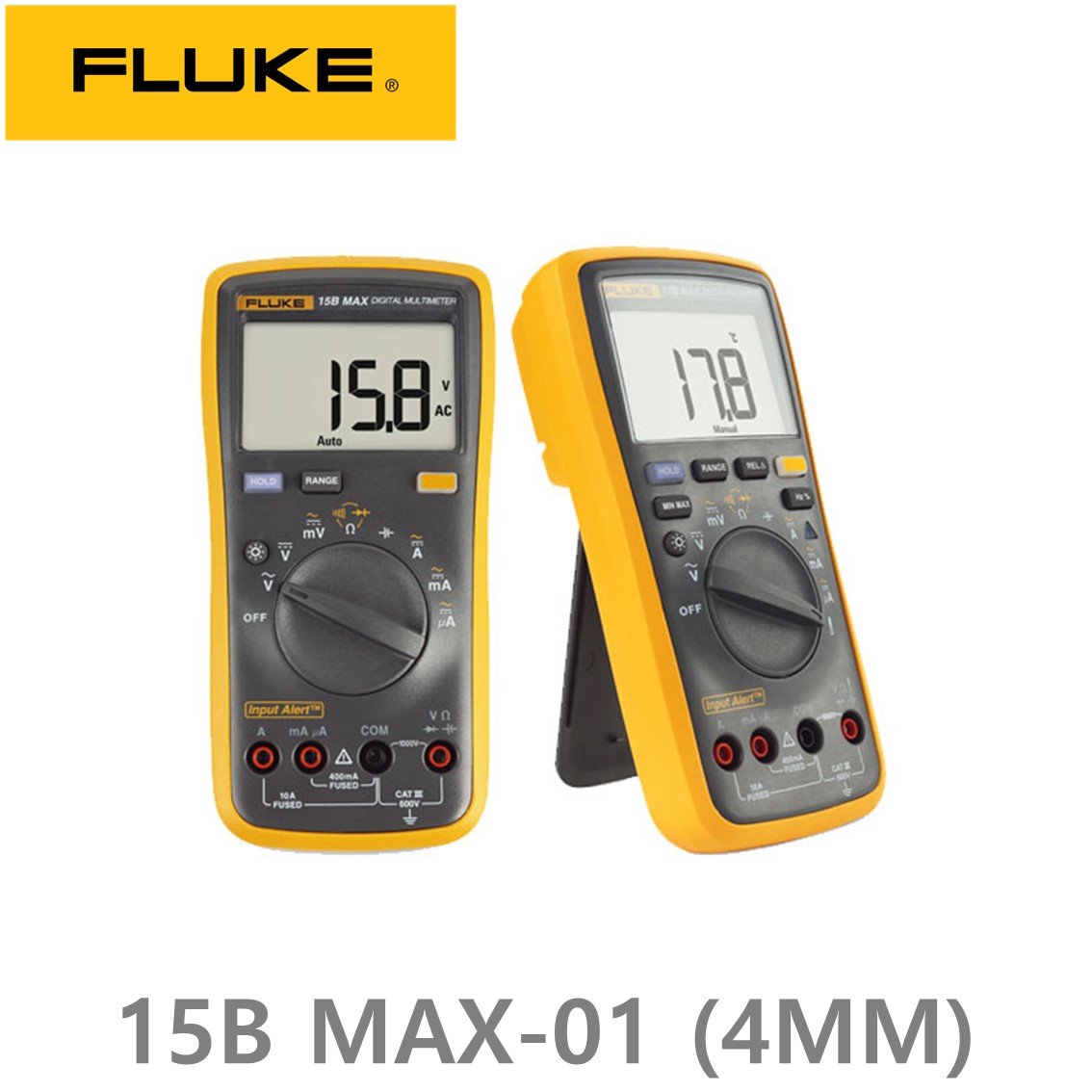 [ FLUKE 15B MAX-01 ] 정품 플루크 15B MAX-01 멀티미터, 테스터기, 4MM 테스트리드