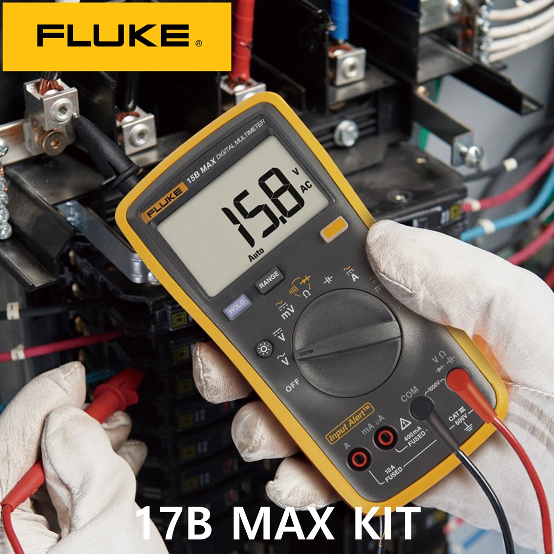 FLUKE 17B MAX KIT  정품 17B MAX KIT 디지털멀티미터, 테스터기 (4MM & 1MM)