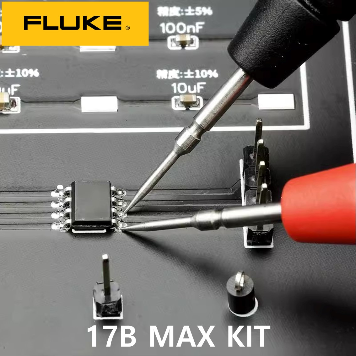 FLUKE 17B MAX KIT  정품 17B MAX KIT 디지털멀티미터, 테스터기 (4MM & 1MM)