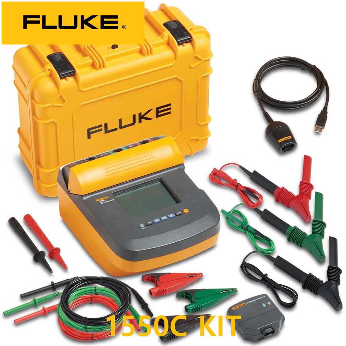 FLUKE 1550C KIT  정품 플루크 절연저항계 1550C KIT (5KV), 절연시험기,  절연저항계 키트