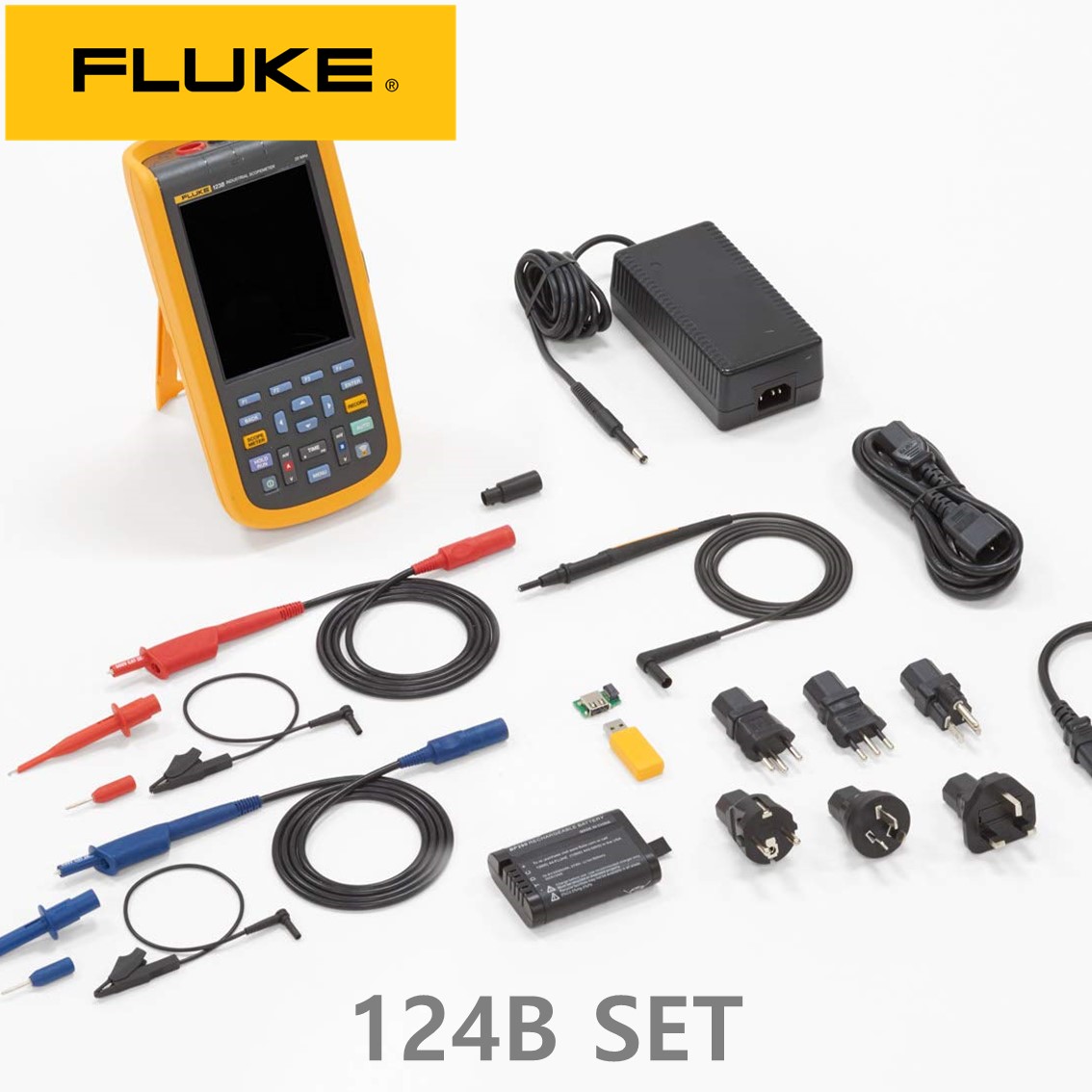 [ FLUKE 124B SET ] 플루크 스코프미터 세트, 휴대용 오실로스코프(40MHZ)
