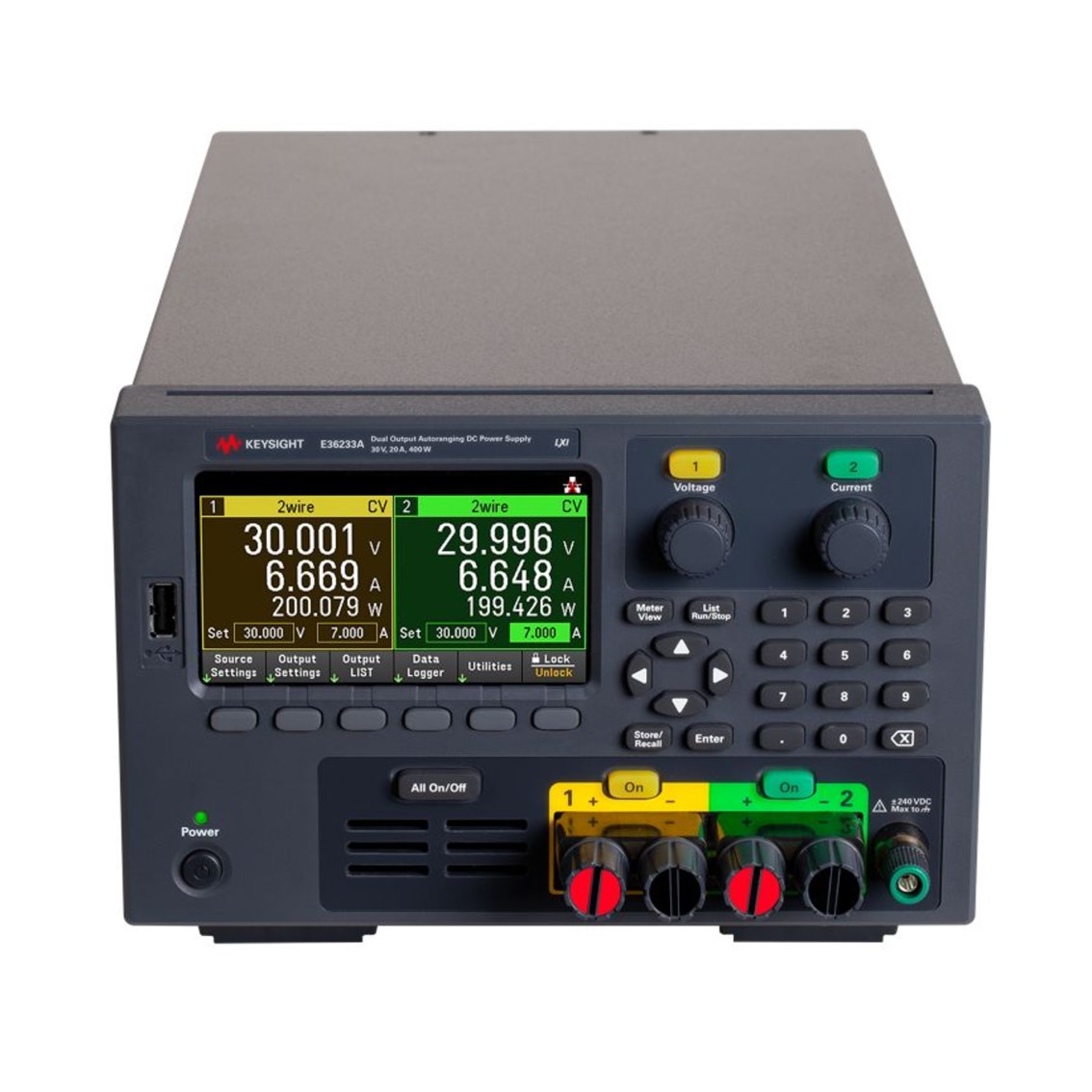 KEYSIGHT E36233A  DC파워서플라이 2채널/30V/20A/400W DC전원공급기