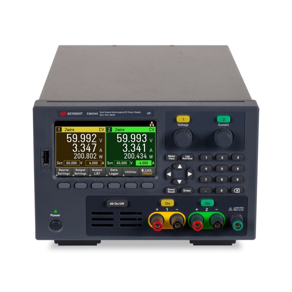 KEYSIGHT E36234A  2채널/60V/10A/400W DC전원공급기