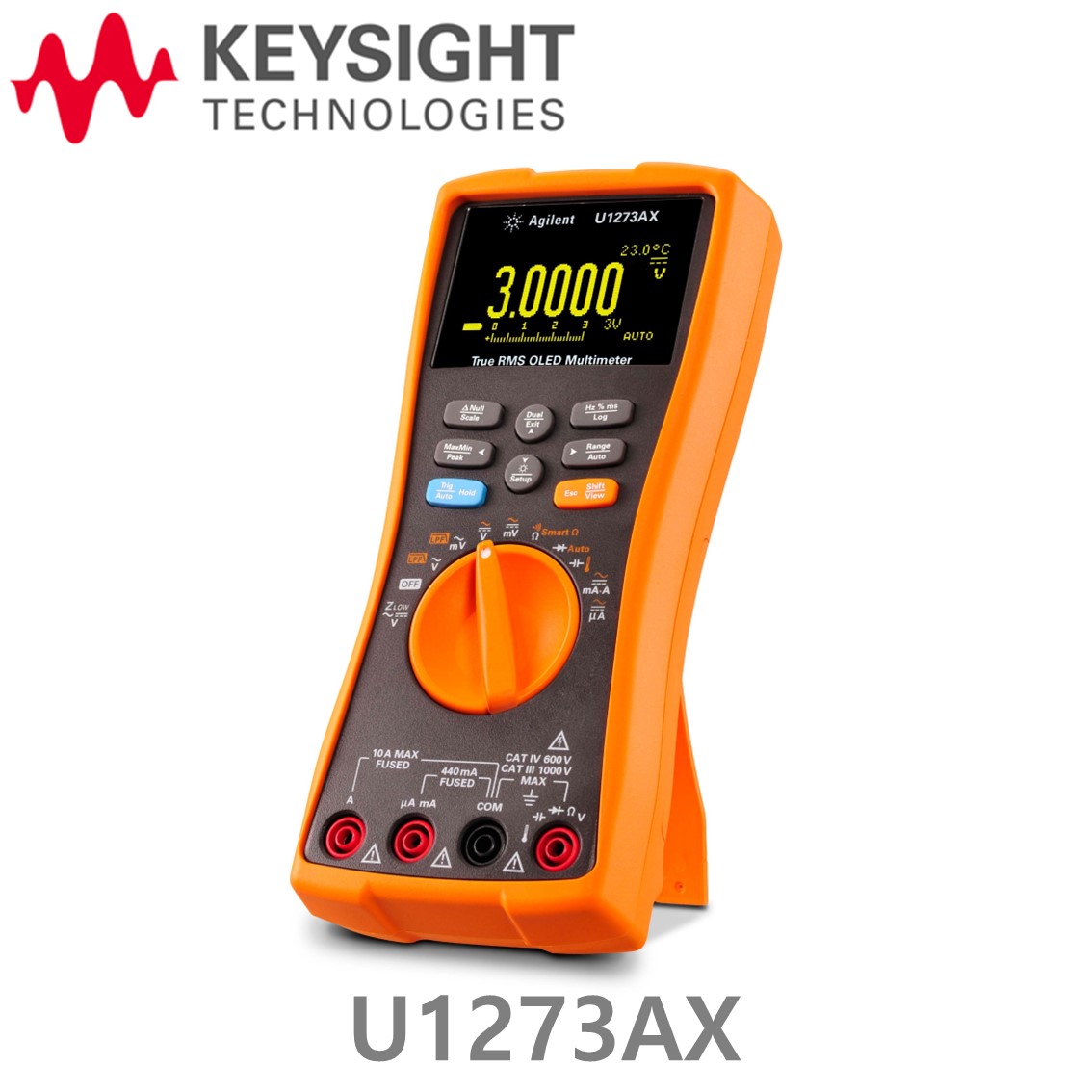 [ KEYSIGHT U1273AX ] 4.5디지트 핸드형 디지털 멀티미터, IP54, OLED 디스플레이, –40℃