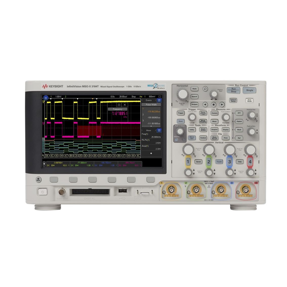 KEYSIGHT  MSOX3022T  2채널/200MHz/디지털 16채널 오실로스코프