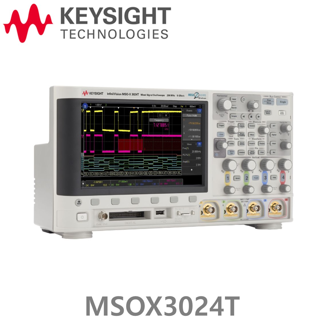 [ KEYSIGHT MSOX3024T ] 키사이트 오실로스코프 200MHz, 4채널, 디지털 16채널