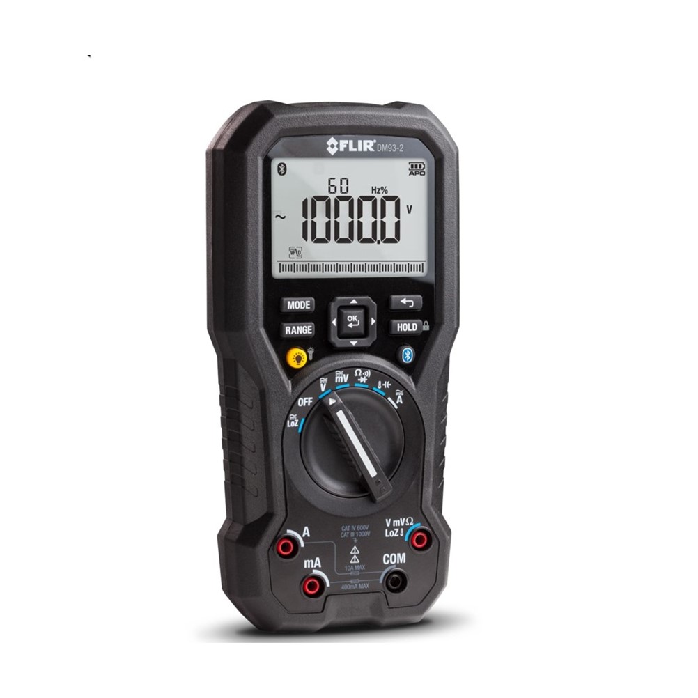 FLIR DM93-2 플리어 블루투스 디지털멀티미터 (TRUE-RMS, LoZ and VFD mode, LED후레쉬, 접촉식온도) DM93