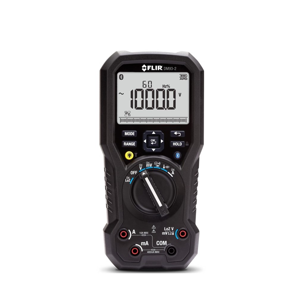 FLIR DM93-2 플리어 블루투스 디지털멀티미터 (TRUE-RMS, LoZ and VFD mode, LED후레쉬, 접촉식온도) DM93