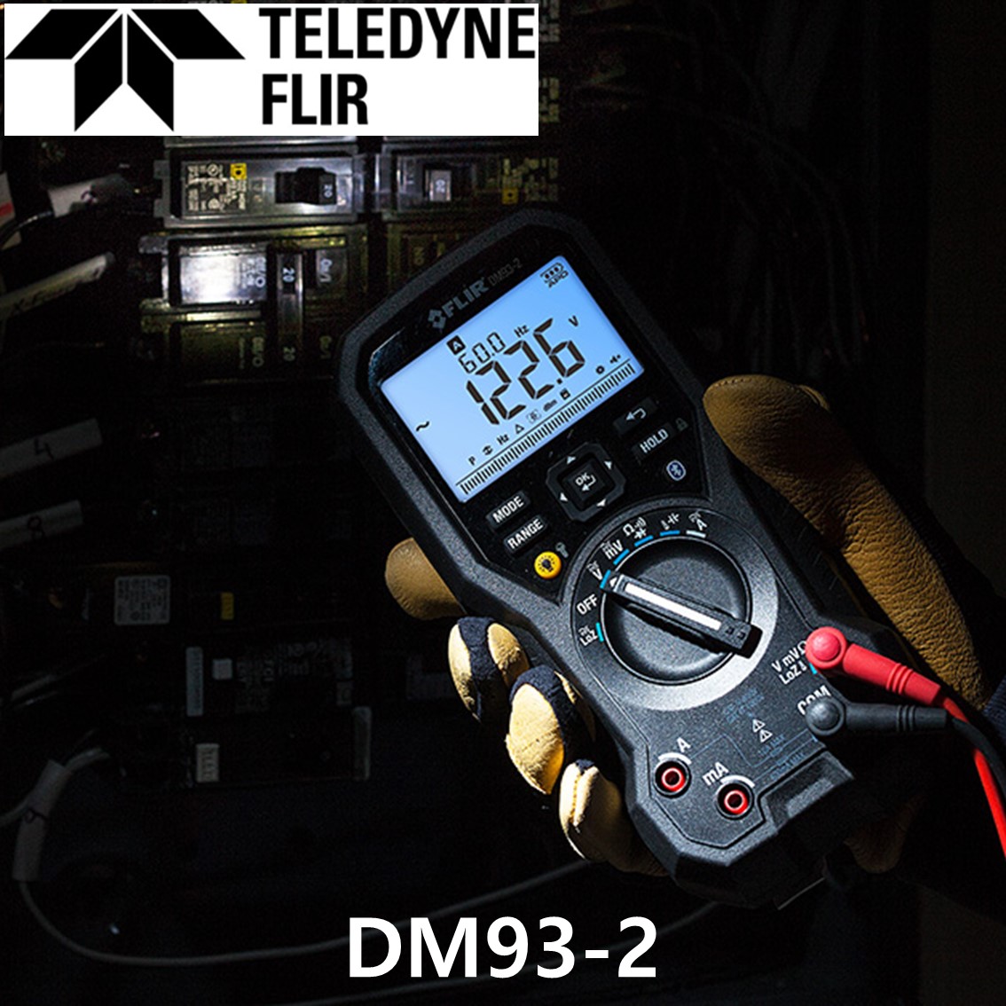 FLIR DM93-2  플리어 블루투스 디지털멀티미터 (TRUE-RMS, LoZ and VFD mode, LED후레쉬, 접촉식온도) DM93