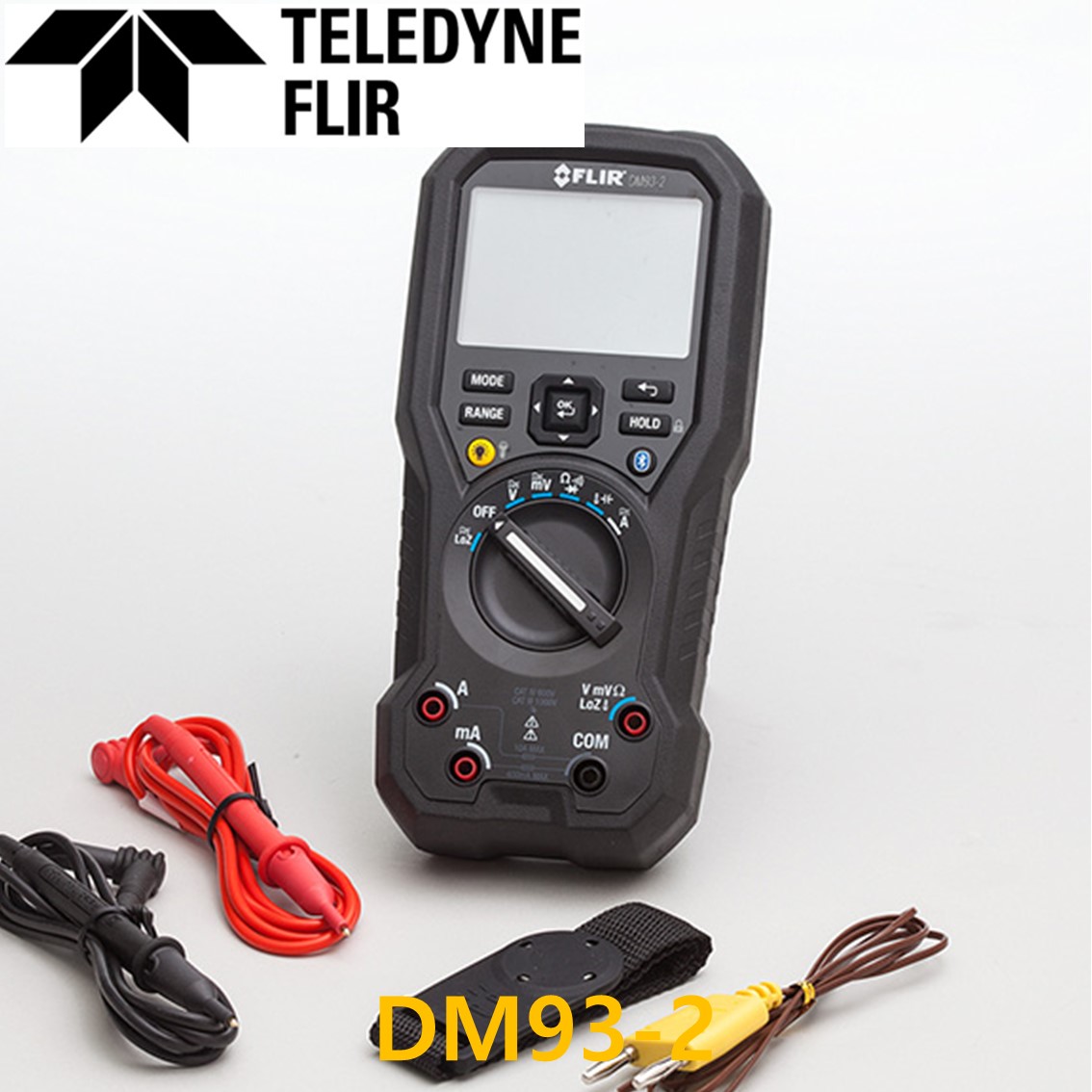 FLIR DM93-2  플리어 블루투스 디지털멀티미터 (TRUE-RMS, LoZ and VFD mode, LED후레쉬, 접촉식온도) DM93