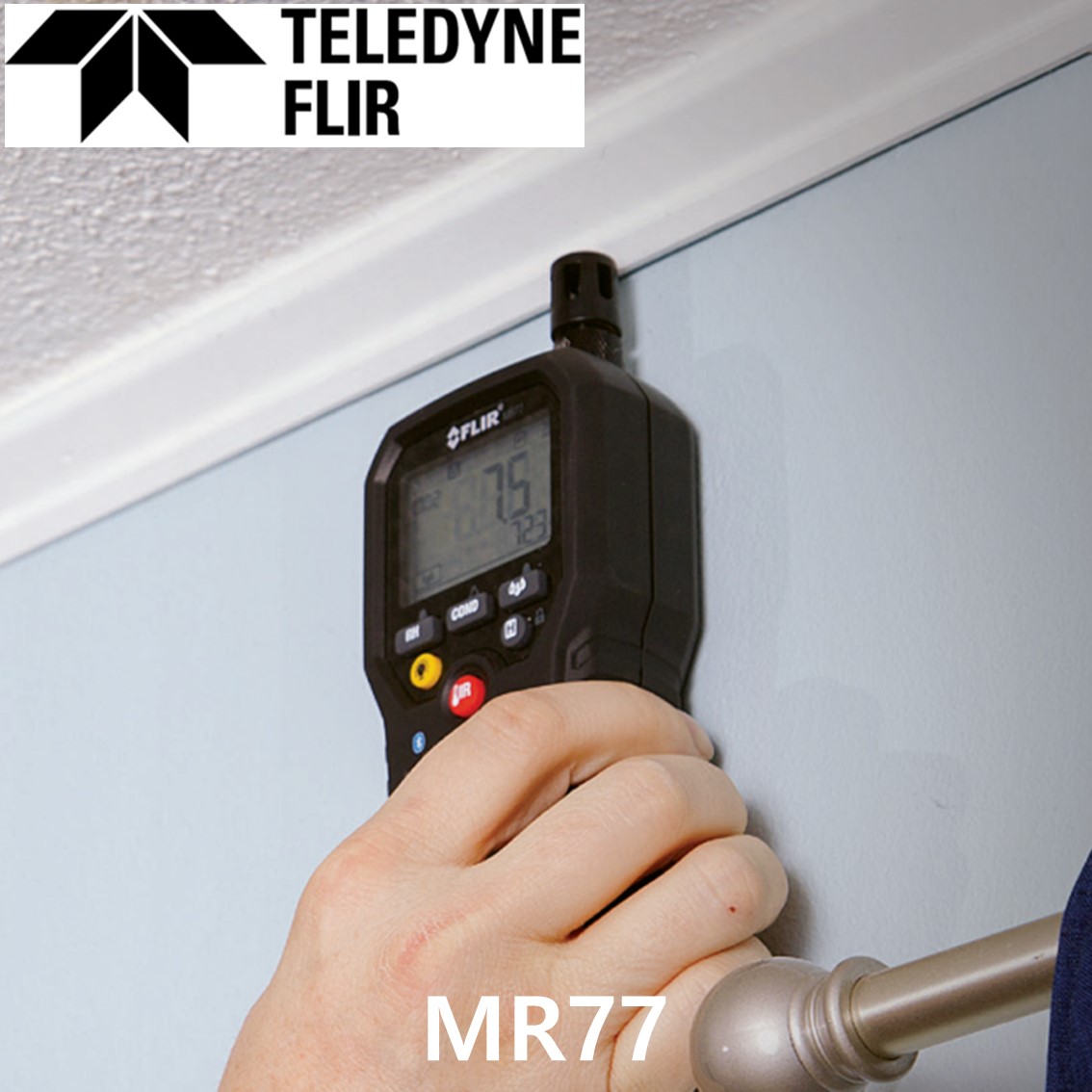 [ FLIR MR77 ] 플리어 전문가용 목재수분측정기(무핀,탐침), 온습도계, 이슬점, 응축점, 적외선온도계