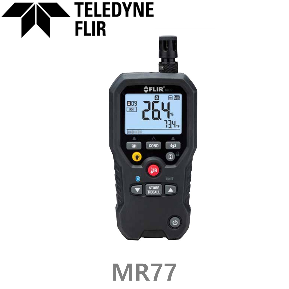 [ FLIR MR77 ] 플리어 전문가용 목재수분측정기(무핀,탐침), 온습도계, 이슬점, 응축점, 적외선온도계