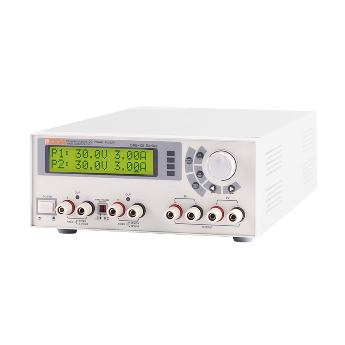 ODA OPE-185QI  DC파워서플라이 ±18V/5A x 2채널, 5V(or 3.3V)/2A x 1채널, 15V(or 12V)/1A x 1채널 180W  DC전원공급기