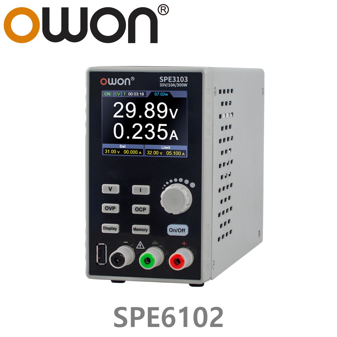 [ OWON ] SPE6102 프로그래머블 스위칭 DC파워서플라이, 60V-10A, 200W, 1CH DC전원공급장치
