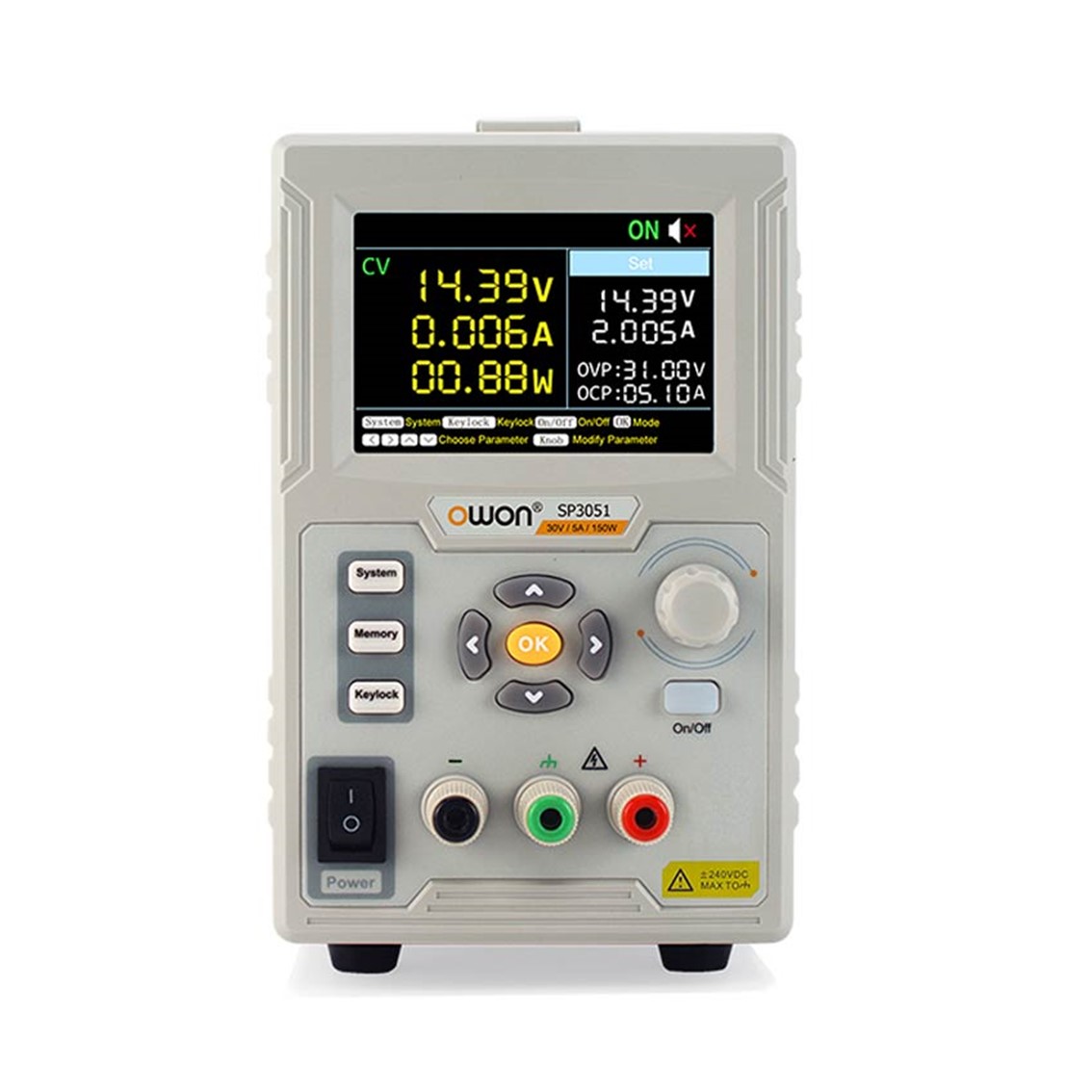 OWON SP3103  스위칭 DC파워서플라이 30V-10A, 300W, 1CH DC전원공급장치