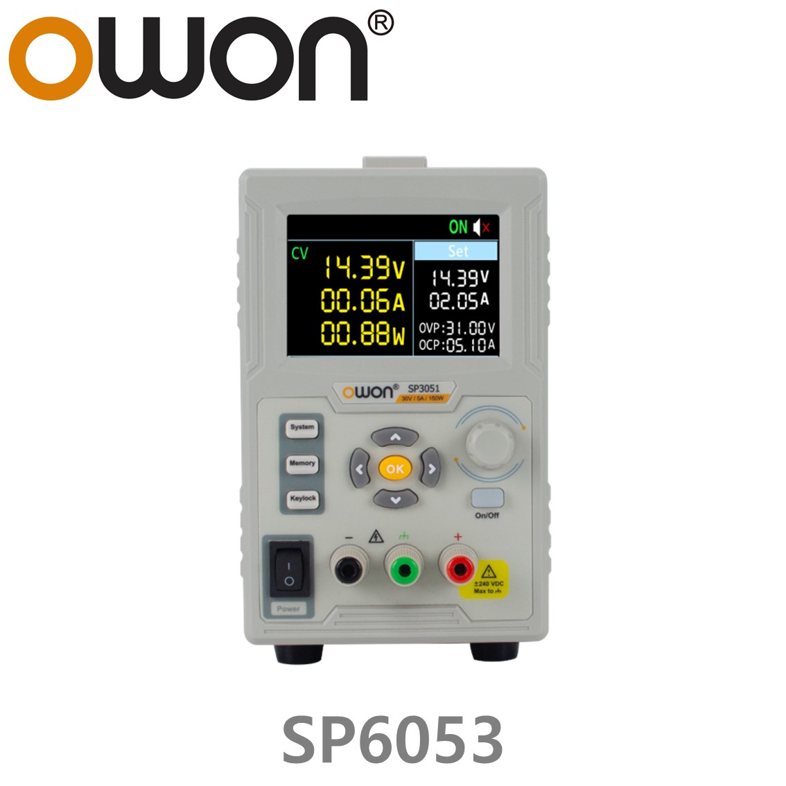 [ OWON ] SP6053 프로그래머블 스위칭 DC파워서플라이 60V-5A, 300W, 1CH DC전원공급장치