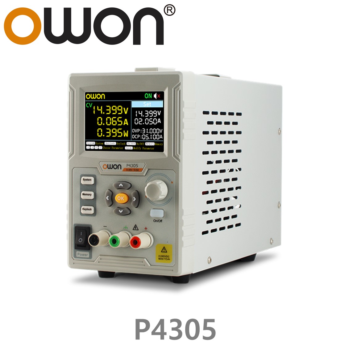 [ OWON ] P4305 프로그래머블 리니어 DC파워서플라이 30V-5A, 150W, 1CH DC전원공급장치