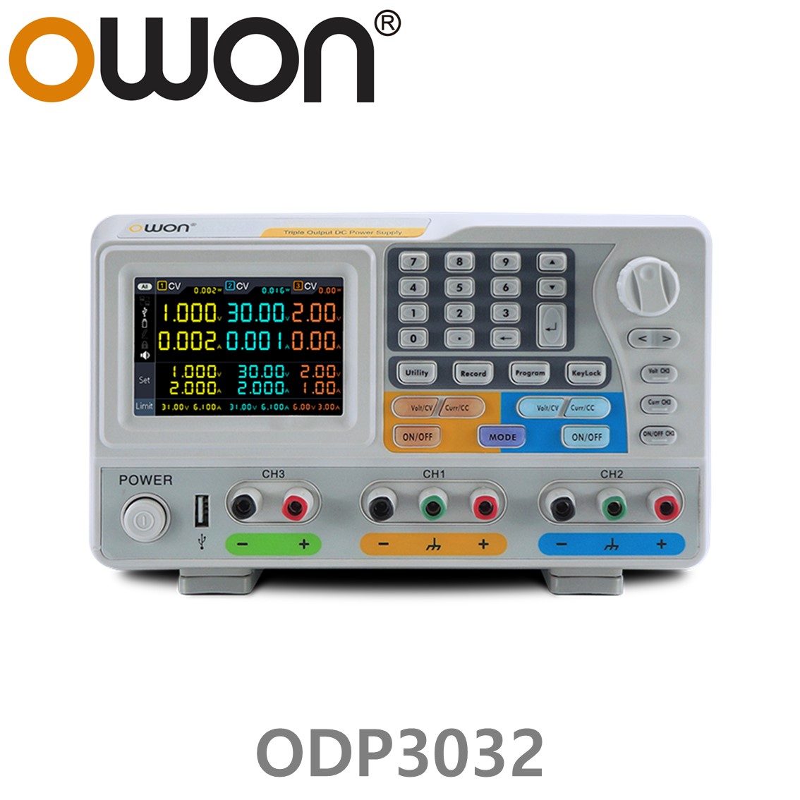 [ OWON ] ODP3032 프로그래머블 DC파워서플라이 30V-3A, 2CH, 5V-3A, DC전원공급장치