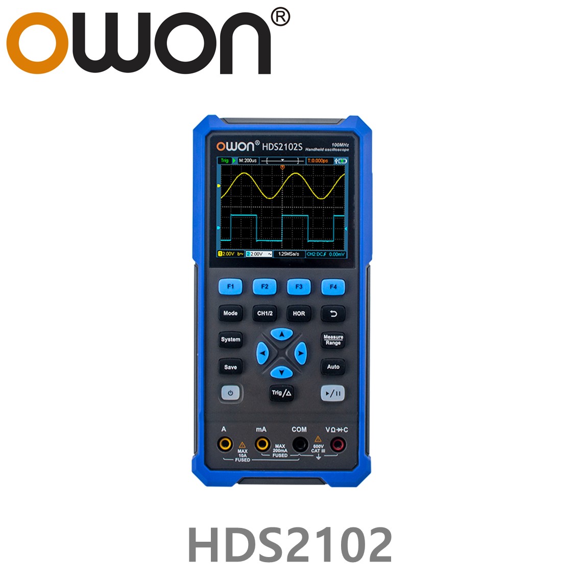 [ OWON ] HDS2102 휴대용 디지탈 오실로스코프 100MHz, 2CH, 500MS/s