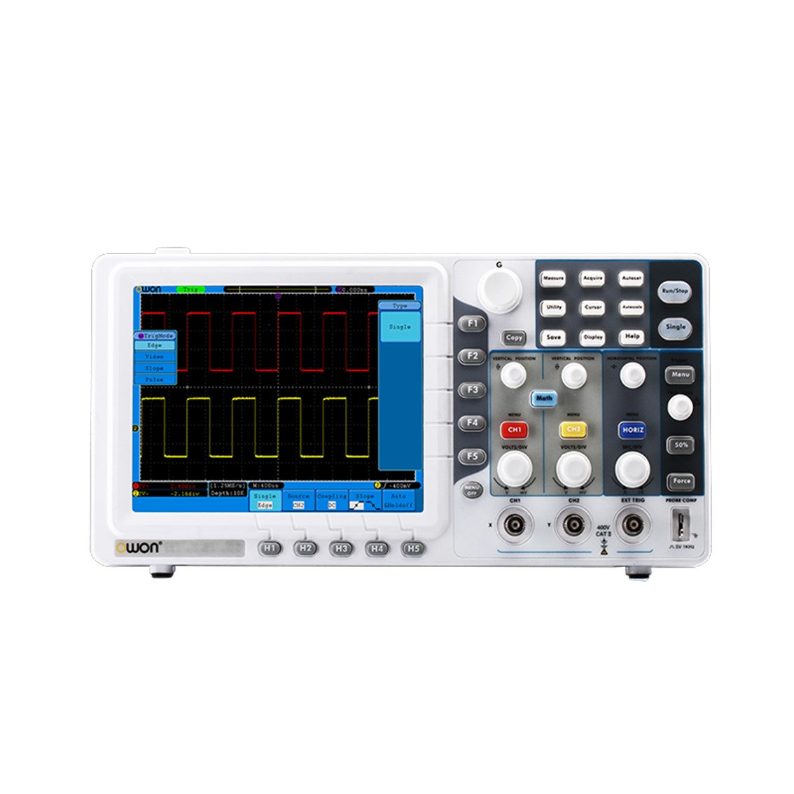 OWON SDS5032E 휴대용 오실로스코프 30MHz, 2CH, 500MS/s