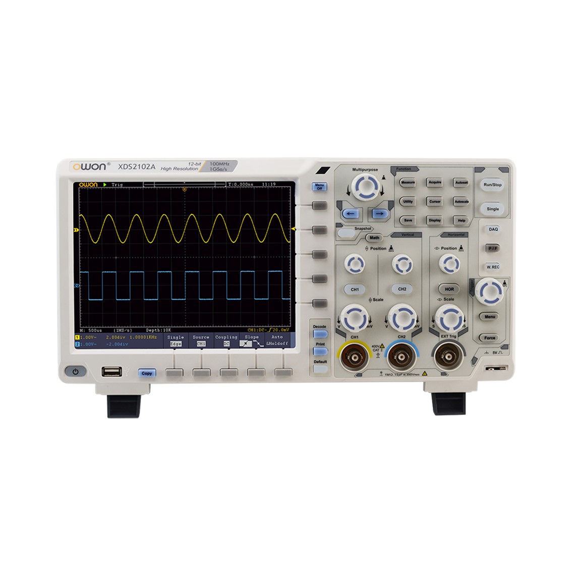 OWON XDS2102A  오실로스코프 100MHz, 2CH, 1GS/s