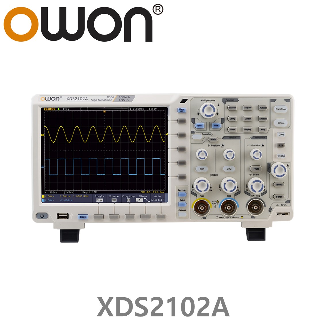 [ OWON ] XDS2102A 디지탈 오실로스코프 100MHz, 2CH, 1GS/s