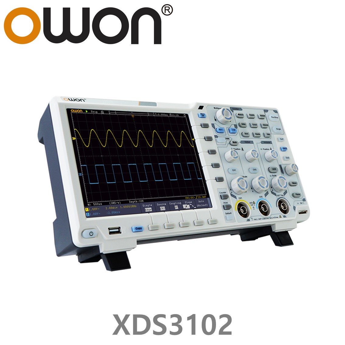 [ OWON ] XDS3102 올인원 디지탈 오실로스코프 ( 100MHz, 2CH, 1GS/s, 데이타로깅, 멀티미터, 임의파형발생기 )