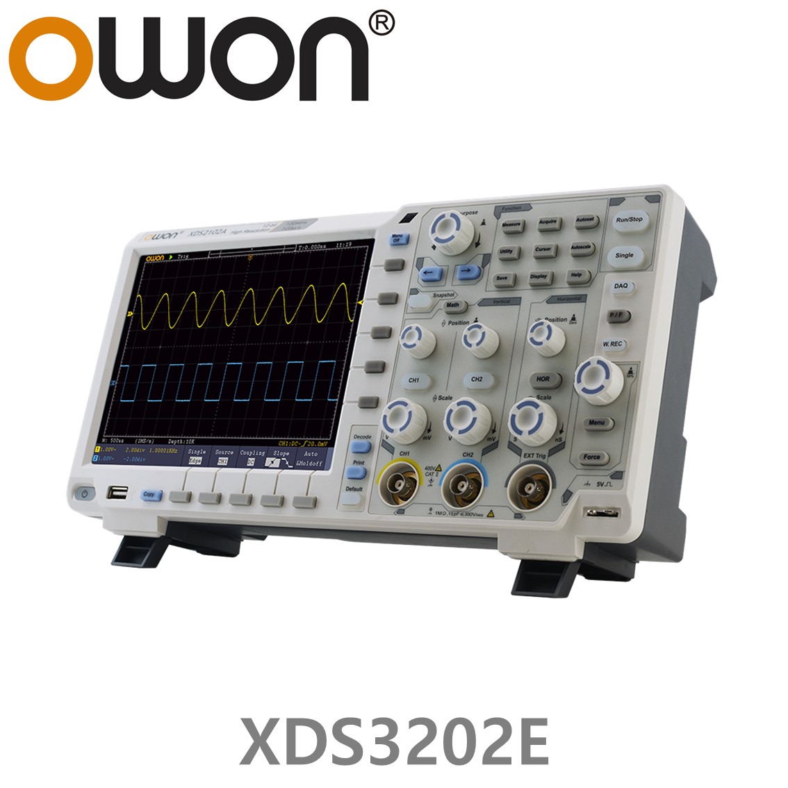 [ OWON ] XDS3202E 올인원 디지탈 오실로스코프 ( 200MHz, 2CH, 1GS/s, 데이타로깅, 멀티미터, 임의파형발생기 )