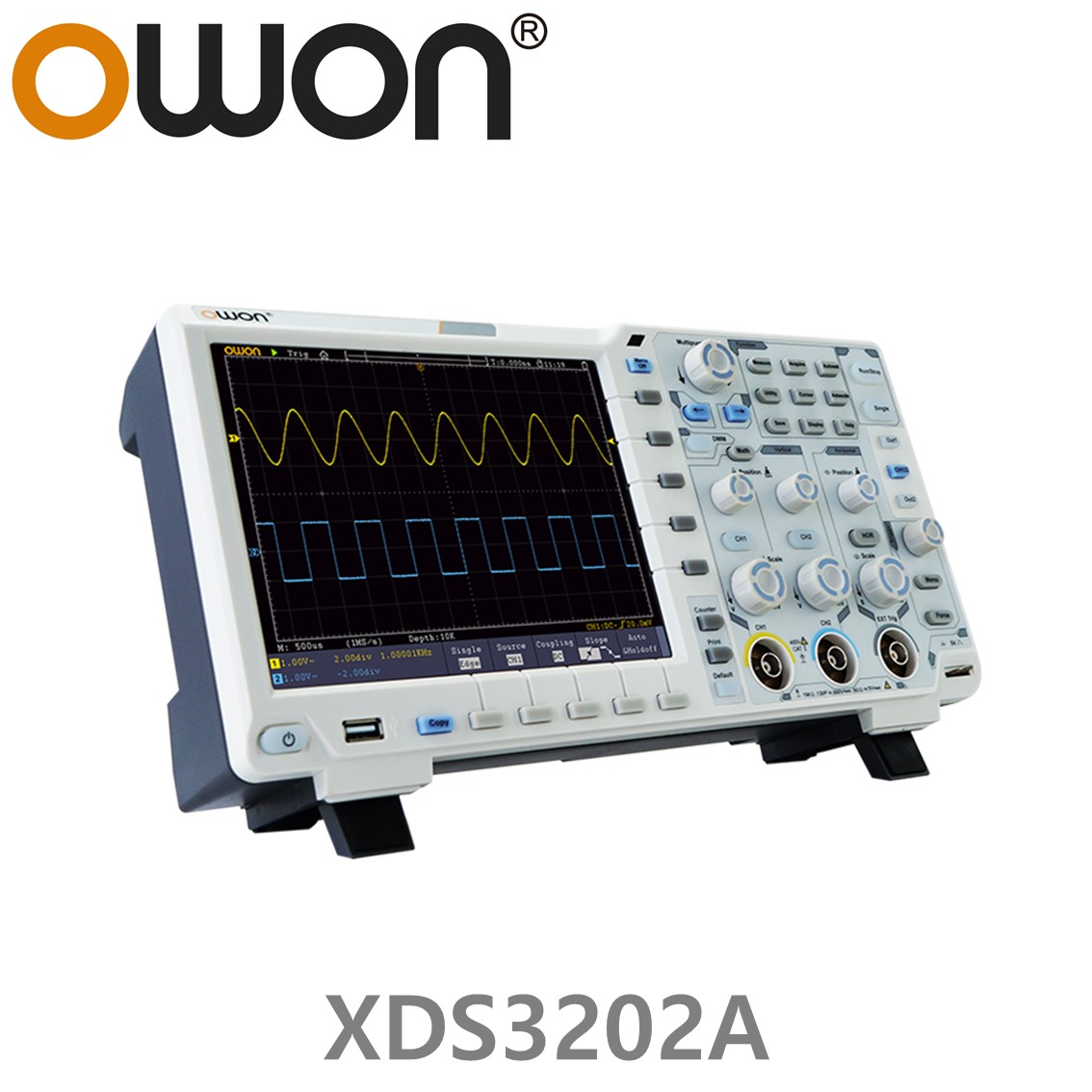 [ OWON ] XDS3202A 올인원 디지탈 오실로스코프 ( 200MHz, 2CH, 1GS/s, 데이타로깅, 멀티미터, 임의파형발생기 )