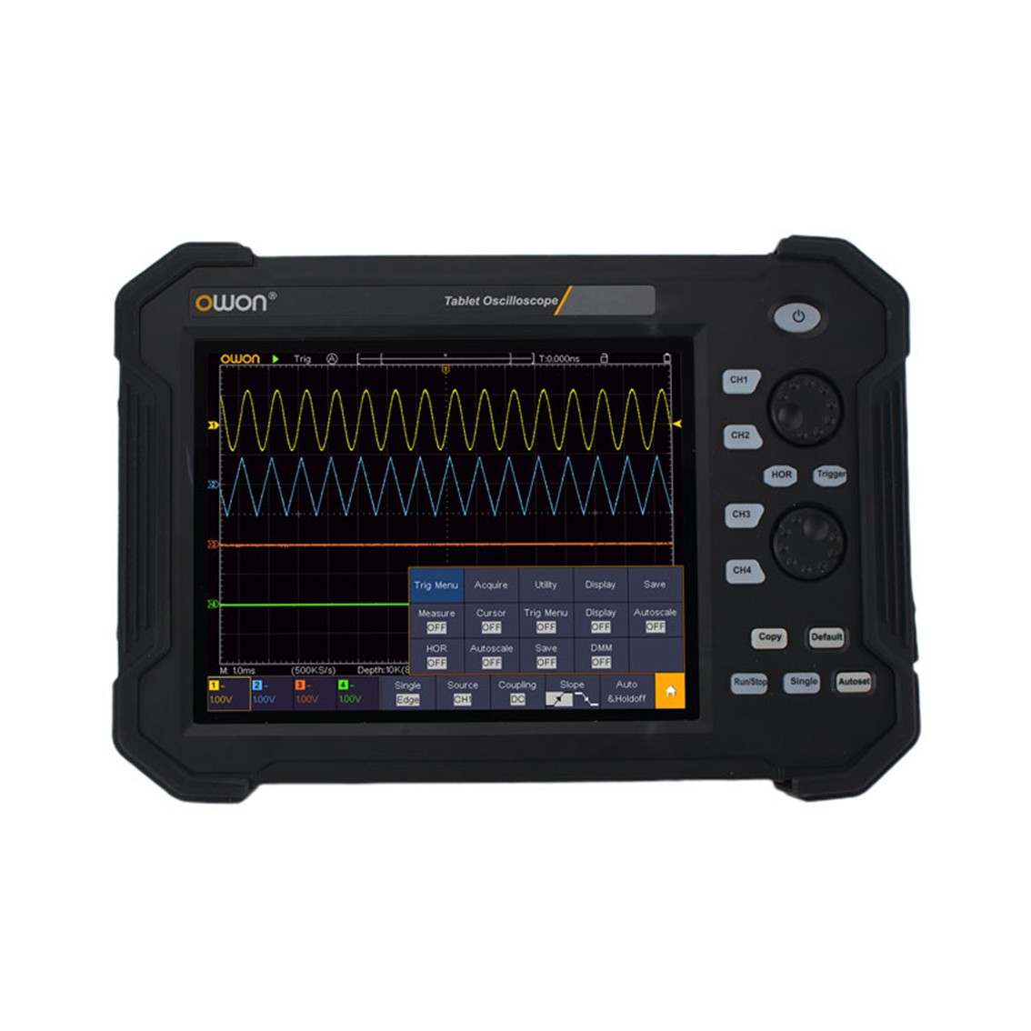 OWON TAO3074A 태블릿 오실로스코프 70MHz, 4CH, 1GS/s, 14Bit