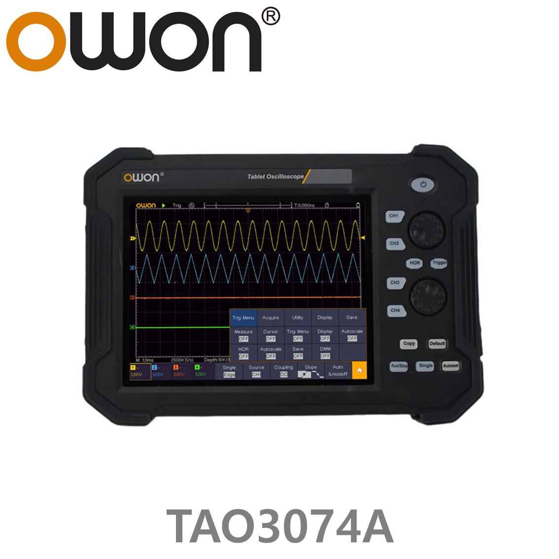 [ OWON ] TAO3074A 태블릿 오실로스코프 70MHz, 4CH, 1GS/s, 14Bit