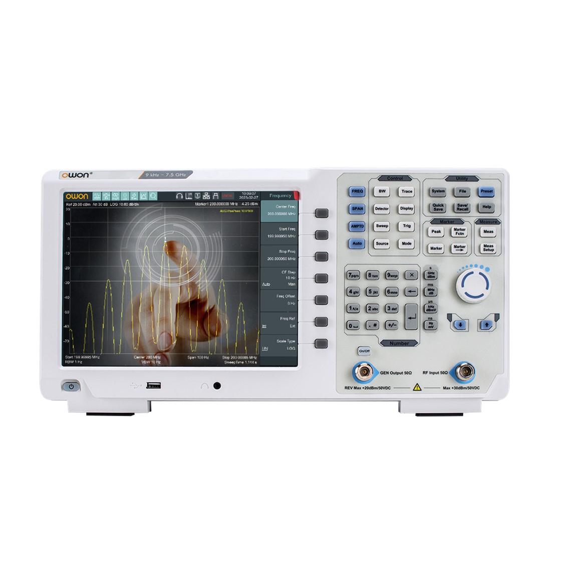 OWON XSA1075 스펙트럼 아날라이저 9kHz~7.5GHz 스펙트럼 분석기