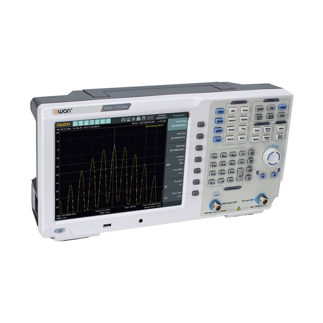 OWON XSA1075 스펙트럼 아날라이저 9kHz~7.5GHz 스펙트럼 분석기