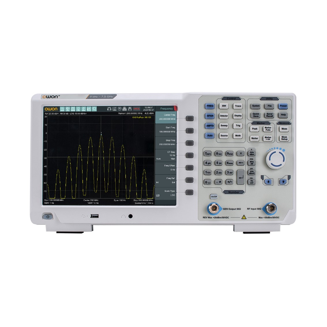 OWON XSA1075 스펙트럼 아날라이저 9kHz~7.5GHz 스펙트럼 분석기