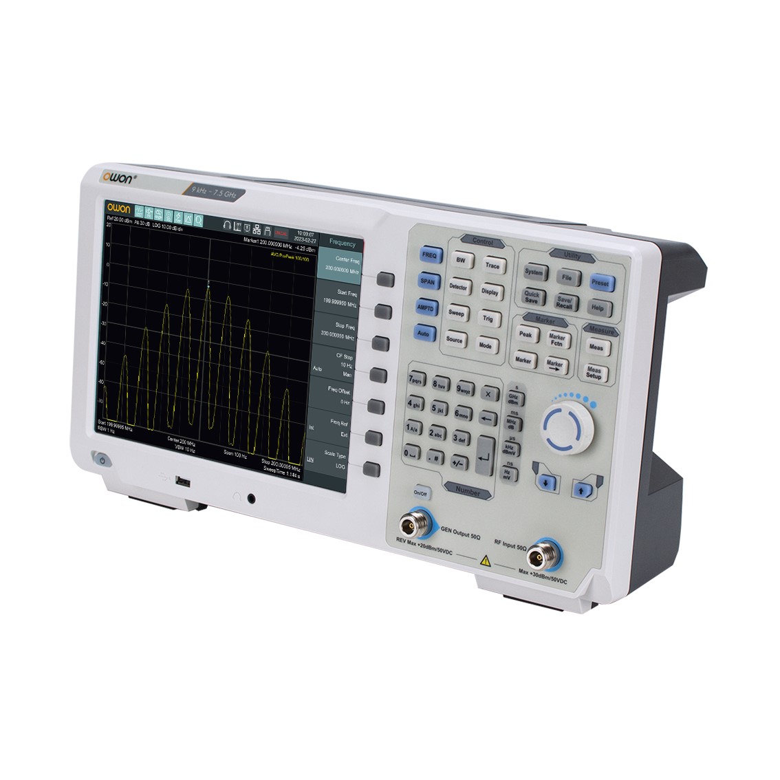 OWON XSA1075 스펙트럼 아날라이저 9kHz~7.5GHz 스펙트럼 분석기