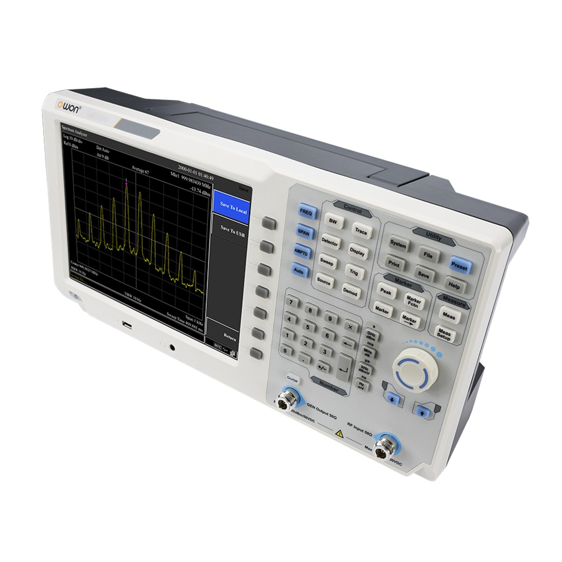 OWON XSA1075-TG 스펙트럼 아날라이저 9kHz~7.5GHz 트래킹 제너레이터