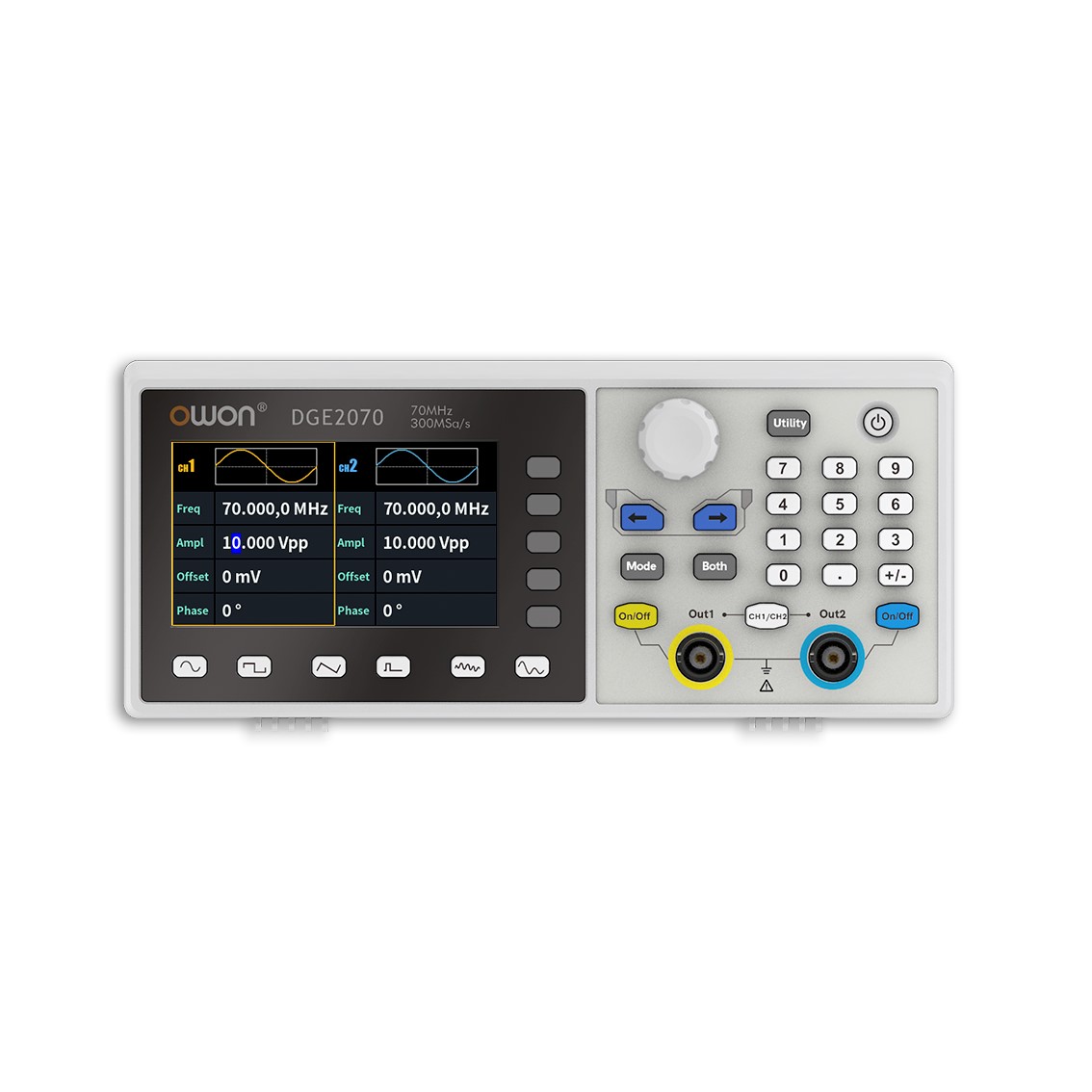 OWON DGE2035 임의 파형발생기 2CH, 35MHz, 125MS/s, 14Bits