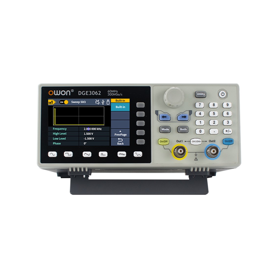 OWON DGE3032 임의 파형발생기 2CH, 30MHz, 125MS/s, 14Bits