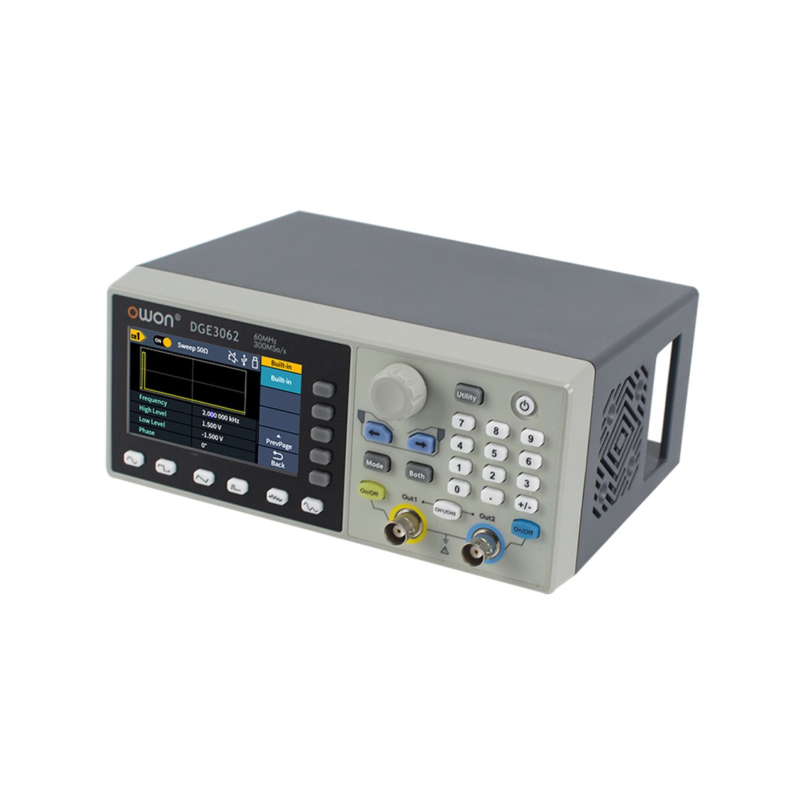 OWON DGE3062 임의 파형발생기 2CH, 60MHz, 125MS/s, 14Bits
