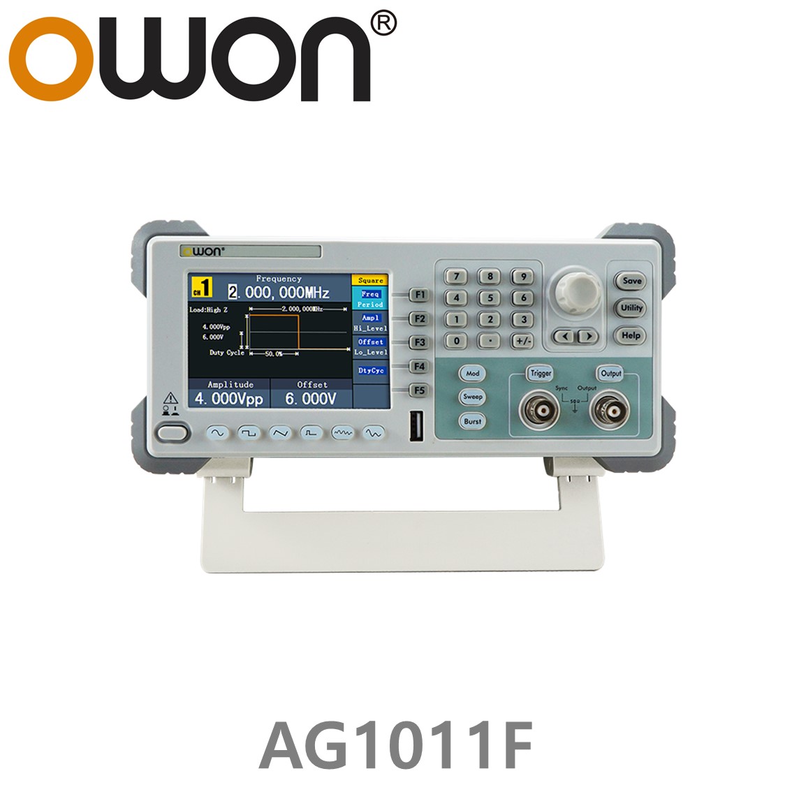 [ OWON ] AG1011F 임의 파형발생기 1CH, 10MHz, 125MS/s, 포괄적 변조, AM, FM, PM, FSK