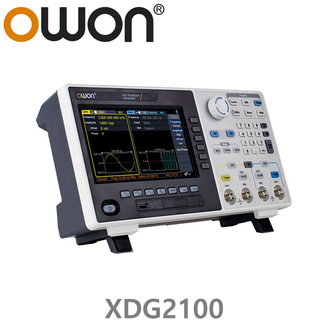 [ OWON ] XDG2100 임의 파형발생기 2CH, 100MHz, 500MS/s, 10M Memory