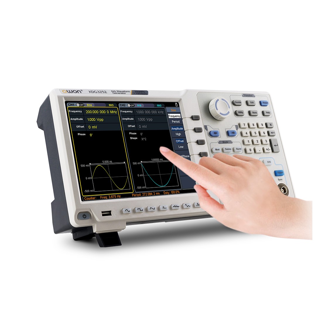 OWON XDG3252  임의파형발생기 2CH, 250MHz, 1.25GS/s, 1M Memory