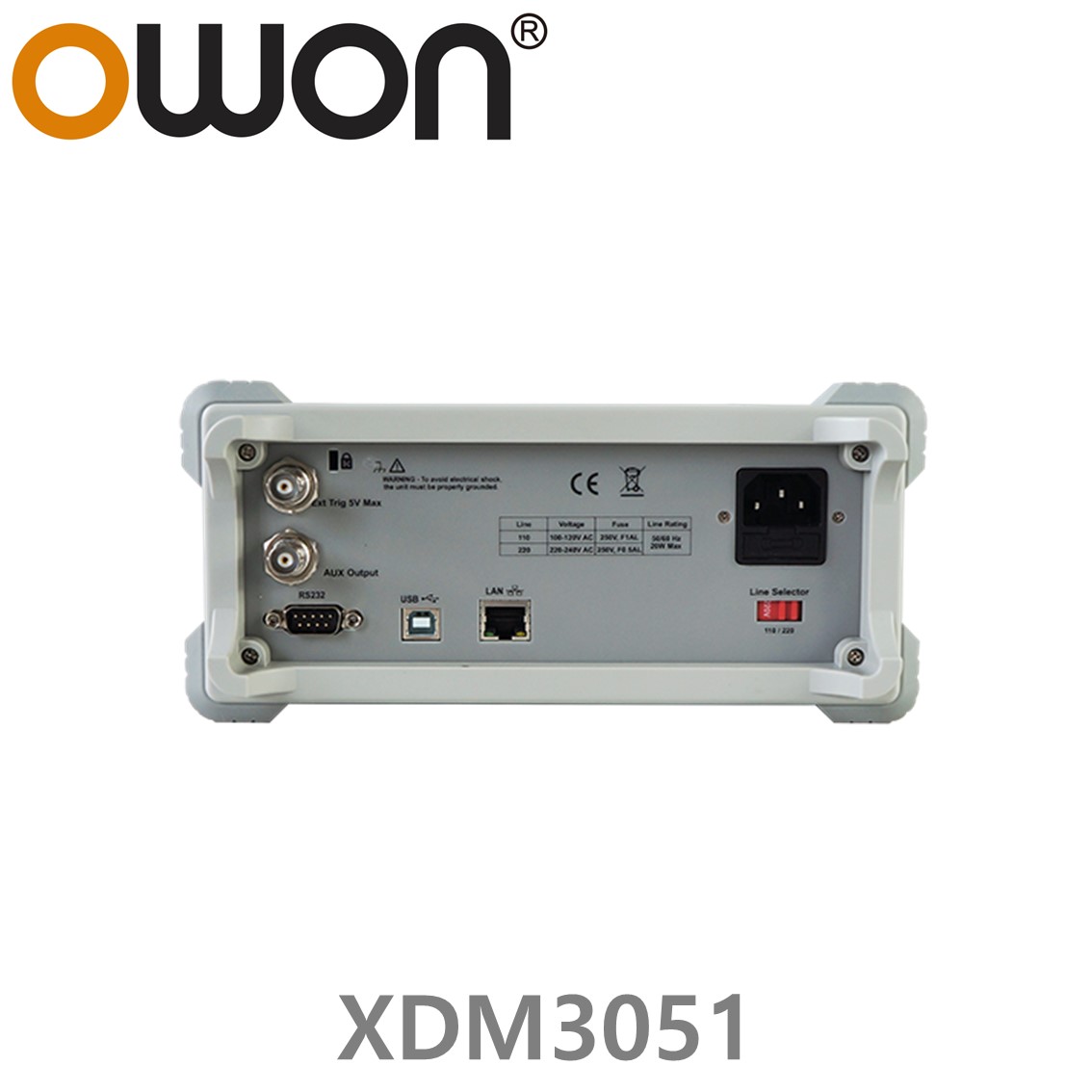 [ OWON ] XDM3051 4 1/2 벤치타입-Type  디지탈 멀미미터, 150 rdgs/s, USB, RS232C, LAN (WiFi option)