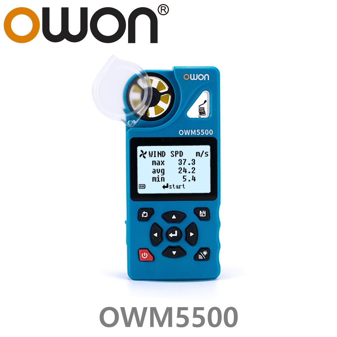 [ OWON ] OWM5500 풍속계 0.6 - 40 m/s, 5 - 95 %RH, -10-50 ℃